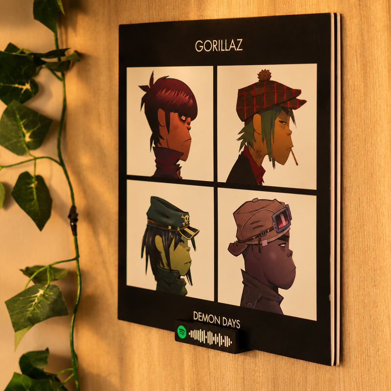 Vinyl Record Wall Mount With Spotify Code