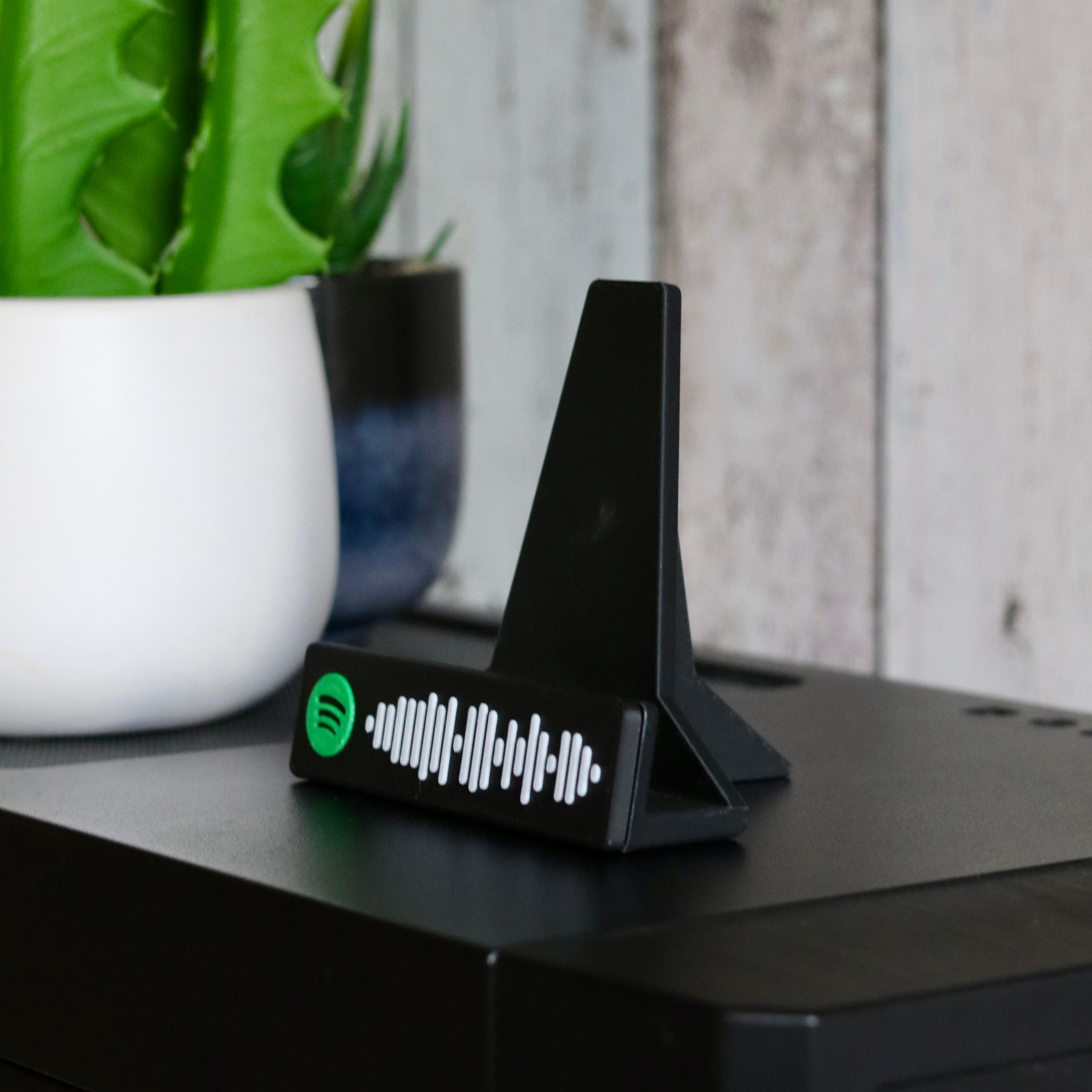 Vinyl Record Stand With Spotify Code