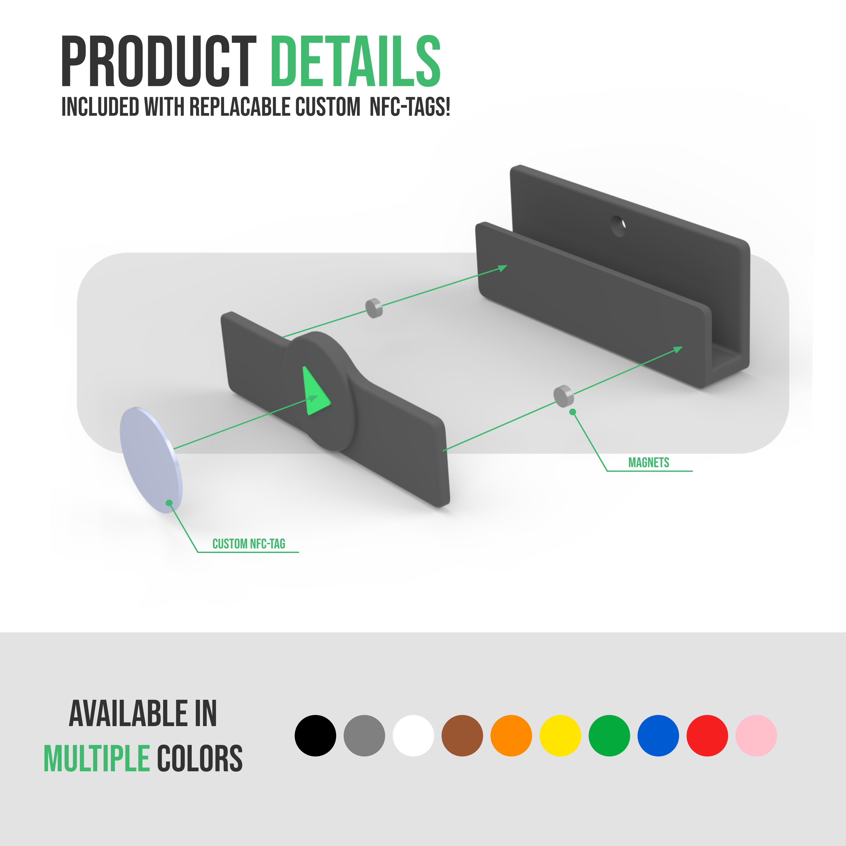 Vinyl Record Wall Mount With NFC-tag
