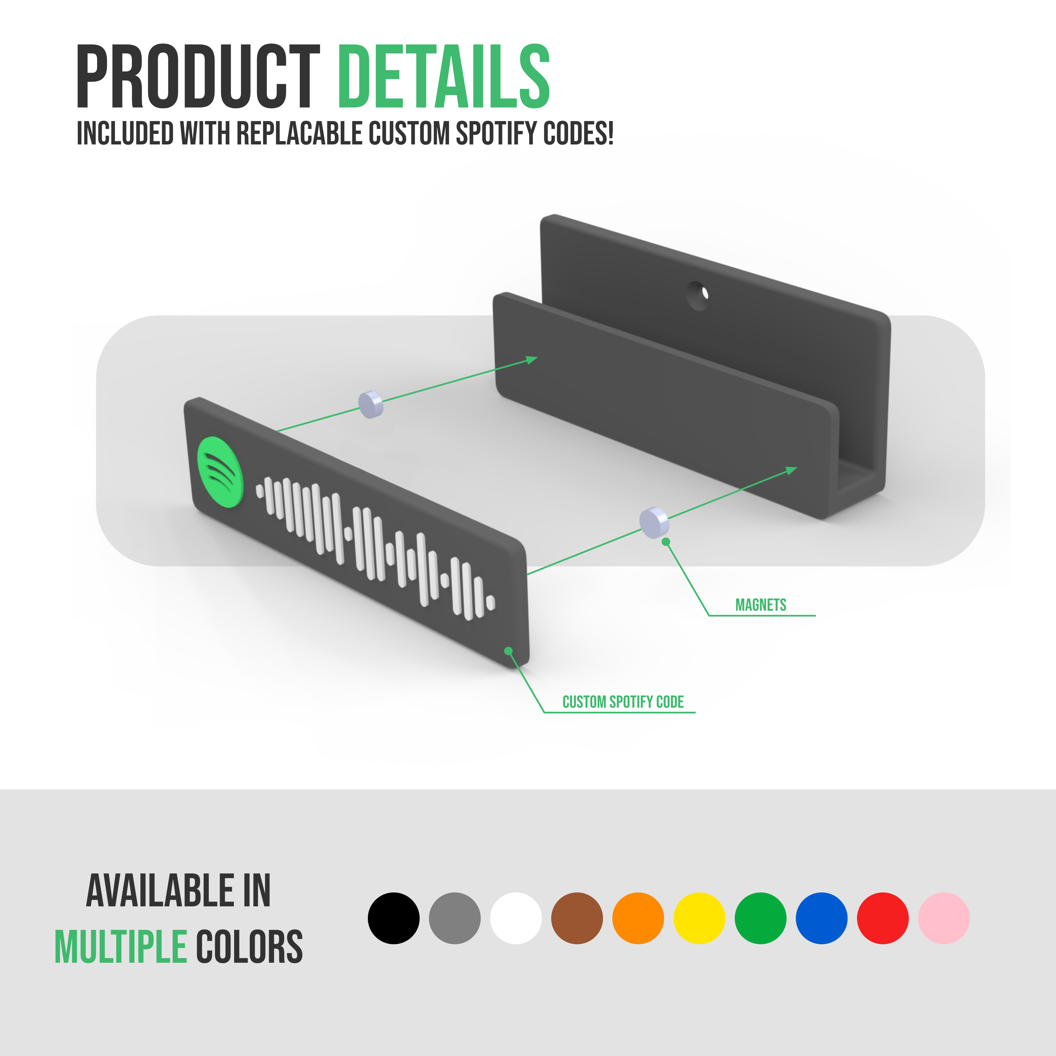 Vinyl Record Wall Mount With Spotify Code