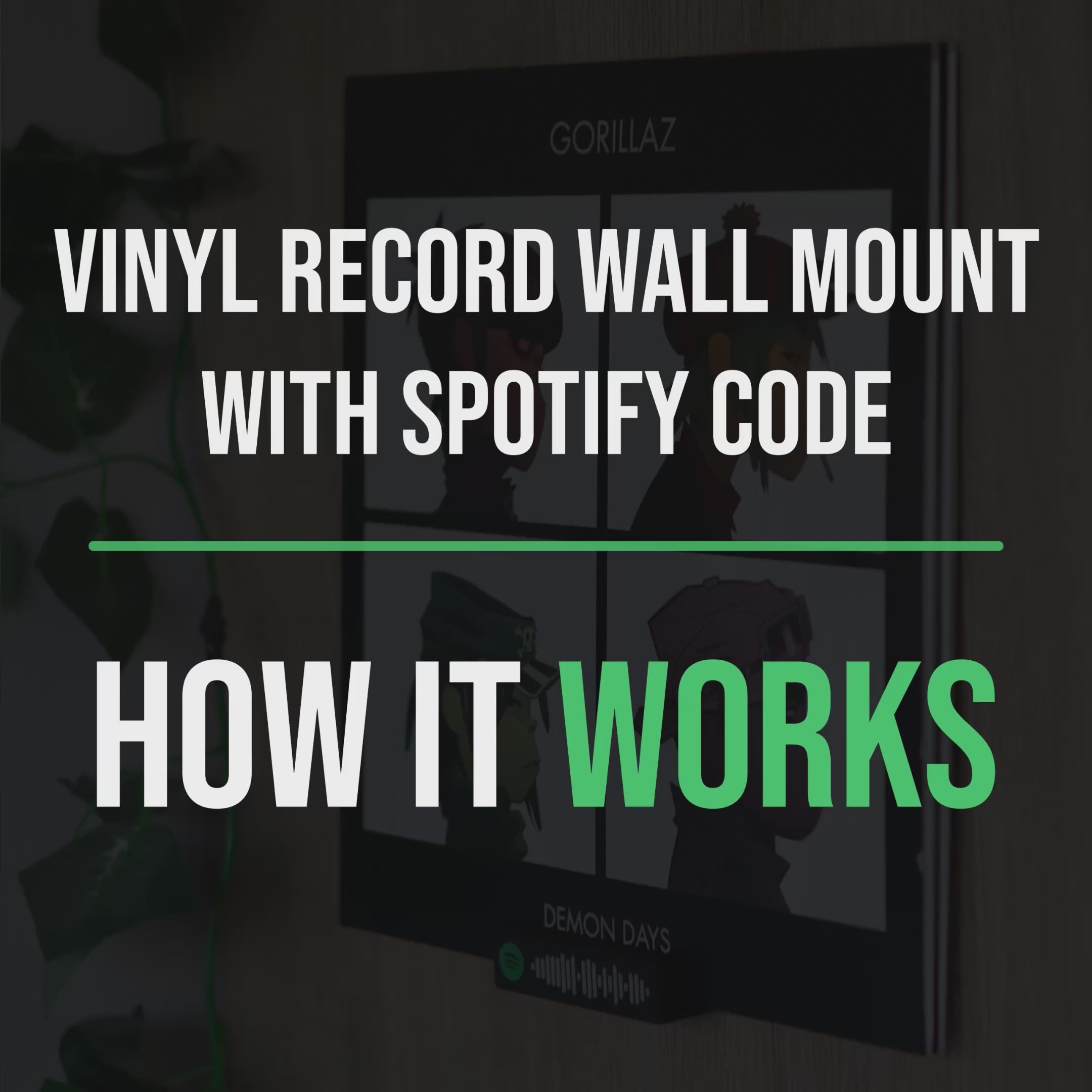 Vinyl Record Wall Mount With Spotify Code